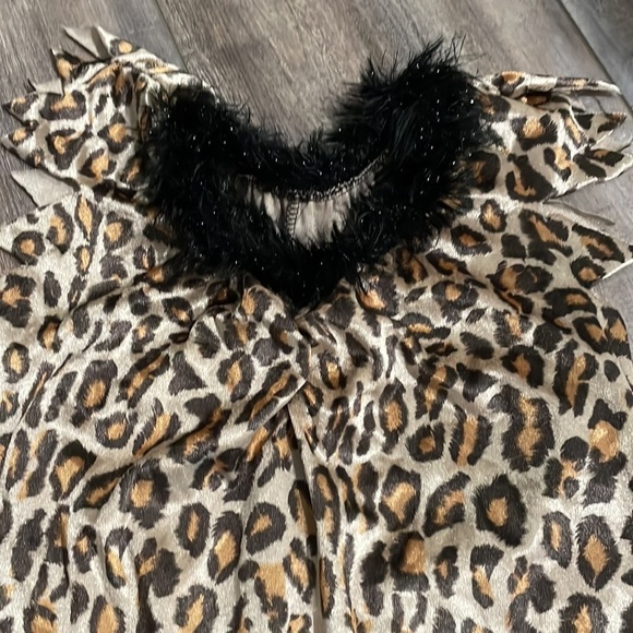 Rubies Girl’s Cavewoman Leopard Cheetah Cat Animal Print Dress - Picture 2 of 5